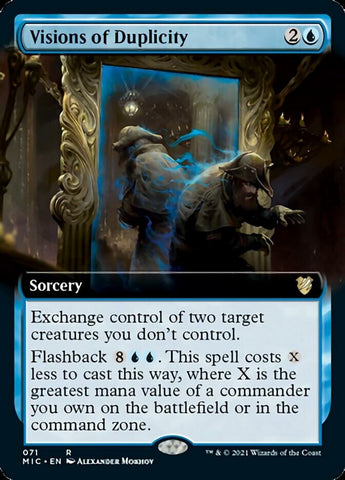 Visions of Duplicity (Extended Art) [Innistrad: Midnight Hunt Commander] Magic: The Gathering