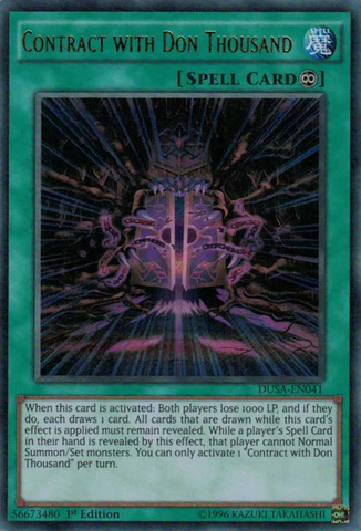 Contract with Don Thousand [DUSA-EN041] Ultra Rare Yu-Gi-Oh!