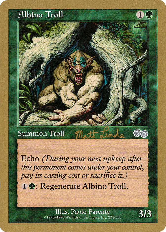 Albino Troll (Matt Linde) [World Championship Decks 1999] Magic: The Gathering