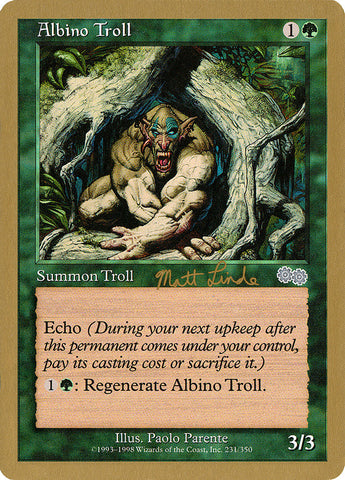 Albino Troll (Matt Linde) [World Championship Decks 1999] Magic: The Gathering