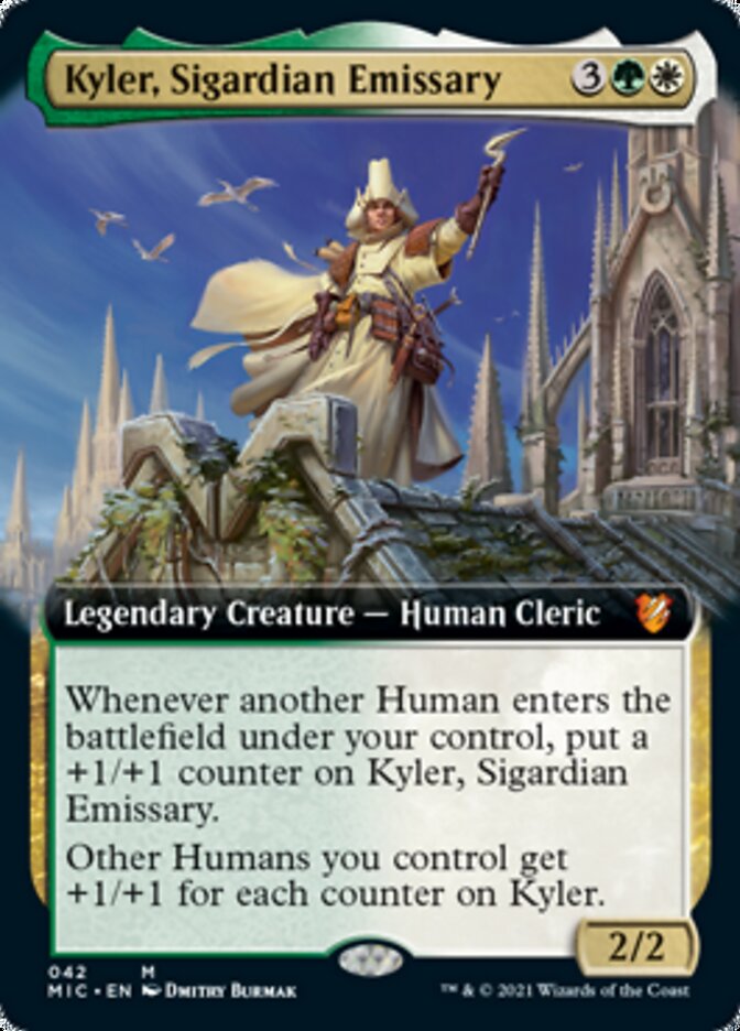 Kyler, Sigardian Emissary (Extended Art) [Innistrad: Midnight Hunt Commander] Magic: The Gathering