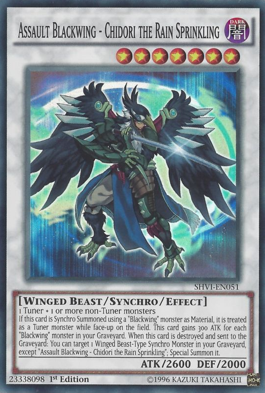 Assault Blackwing - Chidori the Rain Sprinkling [SHVI-EN051] Super Rare Yu-Gi-Oh!