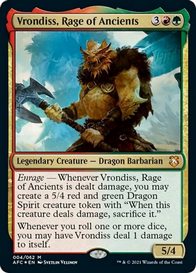 Vrondiss, Rage of Ancients (Display Commander) [Dungeons & Dragons: Adventures in the Forgotten Realms Commander] Magic: The Gathering