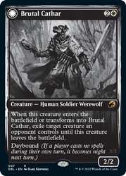 Brutal Cathar // Moonrage Brute [Innistrad: Double Feature] Magic: The Gathering