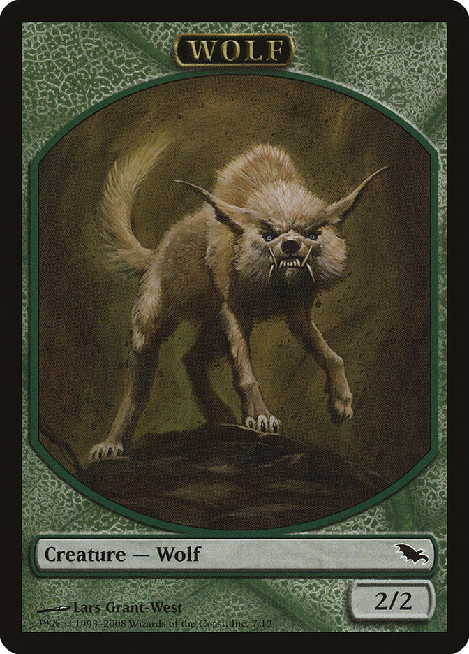 Wolf Token [Shadowmoor Tokens] Magic: The Gathering