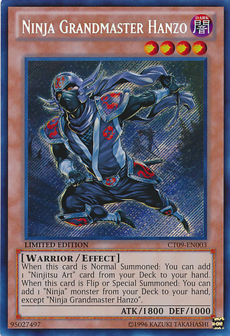 Ninja Grandmaster Hanzo [CT09-EN003] Secret Rare Yu-Gi-Oh!