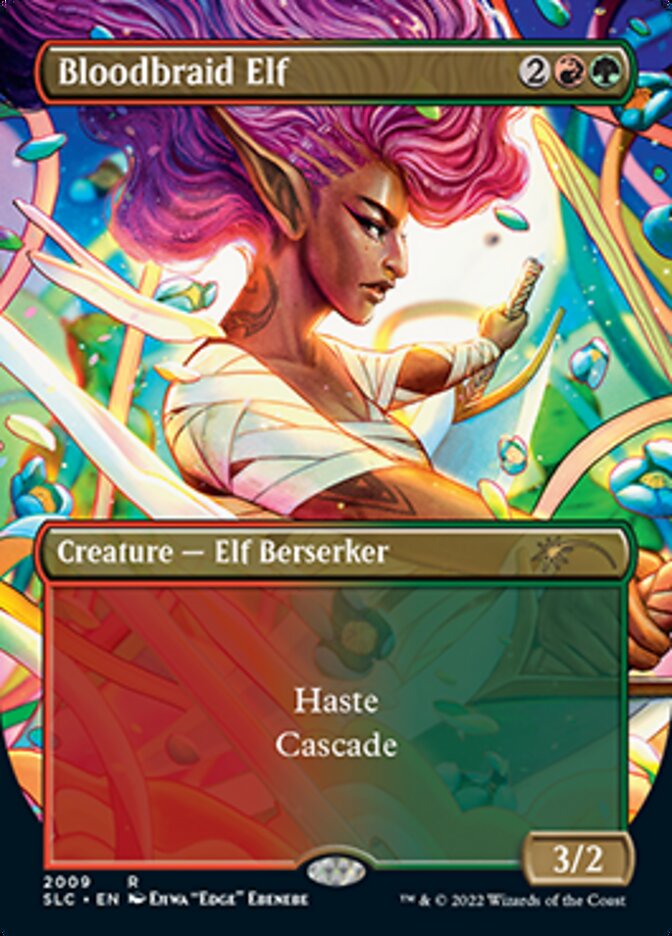 Bloodbraid Elf (Borderless Alternate Art) [Secret Lair 30th Anniversary Countdown Kit] Magic: The Gathering