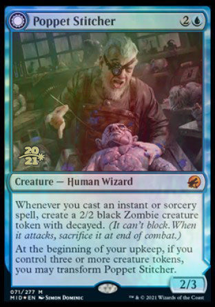 Poppet Stitcher // Poppet Factory [Innistrad: Midnight Hunt Prerelease Promos] Magic: The Gathering