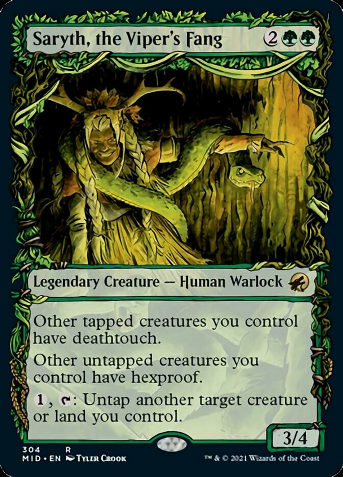 Saryth, the Viper's Fang (Showcase Equinox) [Innistrad: Midnight Hunt] Magic: The Gathering