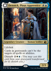 Dennick, Pious Apprentice // Dennick, Pious Apparition [Innistrad: Midnight Hunt] Magic: The Gathering