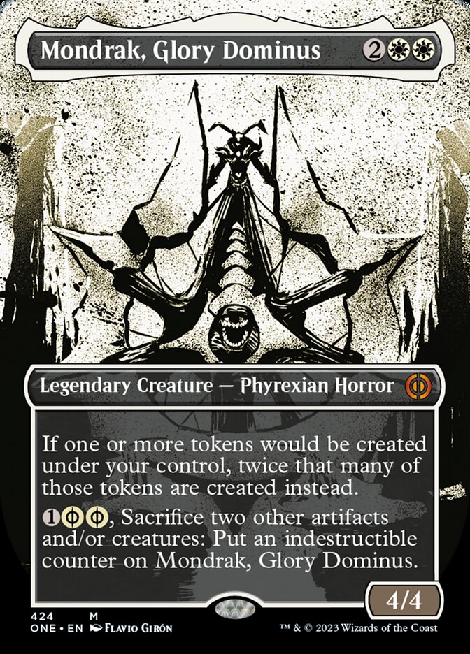 Mondrak, Glory Dominus (Borderless Ichor Step-and-Compleat Foil) [Phyrexia: All Will Be One] Magic: The Gathering