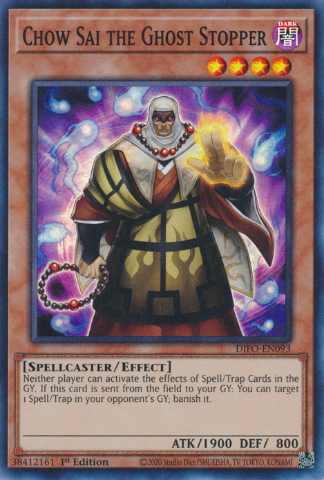 Chow Sai the Ghost Stopper [DIFO-EN093] Super Rare Yu-Gi-Oh!