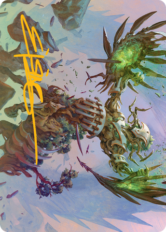 Botanical Brawler Art Card (Gold-Stamped Signature) [March of the Machine Art Series] Magic: The Gathering