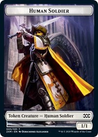 Human Soldier // Tuktuk the Returned Double-Sided Token [Double Masters Tokens] Magic: The Gathering
