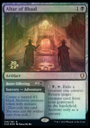 Altar of Bhaal // Bone Offering [Commander Legends: Battle for Baldur's Gate Prerelease Promos] Magic: The Gathering