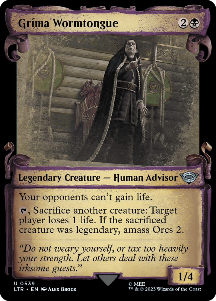 Grima Wormtongue [The Lord of the Rings: Tales of Middle-Earth Showcase Scrolls] Magic: The Gathering