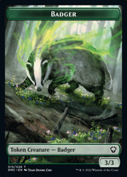 Bird (002) // Badger Double-Sided Token [Dominaria United Tokens] Magic: The Gathering