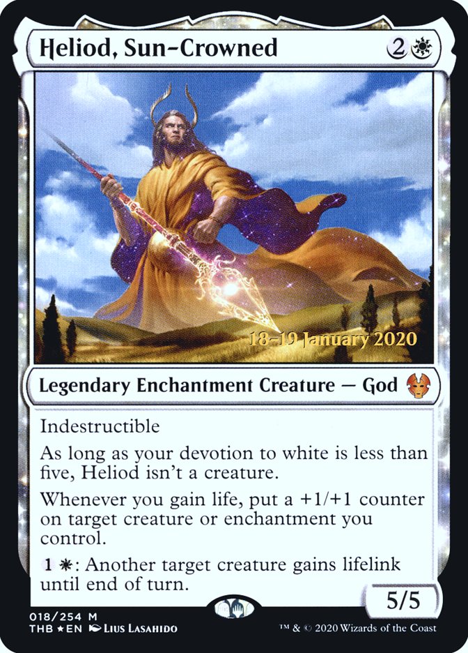 Heliod, Sun-Crowned [Theros Beyond Death Prerelease Promos] Magic: The Gathering
