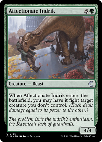 Affectionate Indrik [Ravnica: Clue Edition] Magic: The Gathering