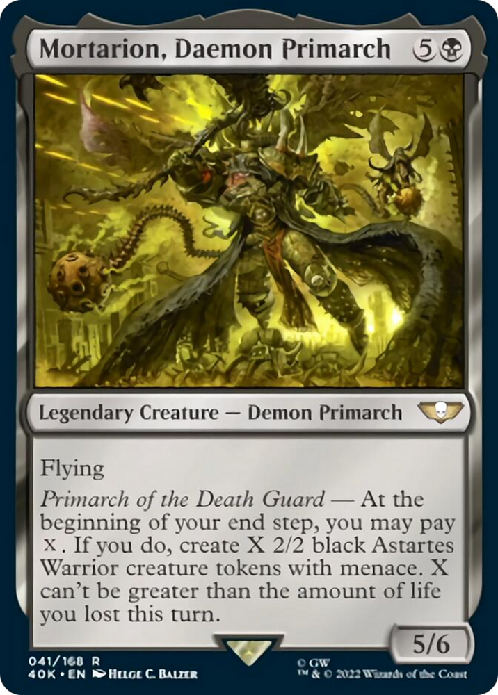 Mortarion, Daemon Primarch (Surge Foil) [Warhammer 40,000] Magic: The Gathering