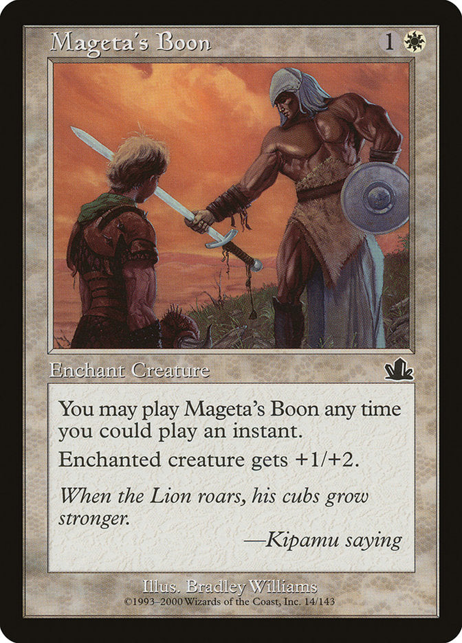 Mageta's Boon [Prophecy] Magic: The Gathering