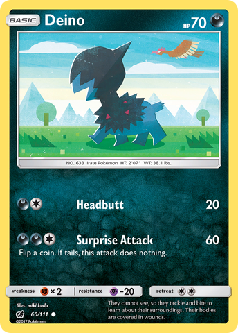 Deino (60/111) [Sun & Moon: Crimson Invasion] Pokémon