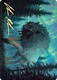 Sarulf, Realm Eater Art Card (Gold-Stamped Signature) [Kaldheim Art Series] Magic: The Gathering