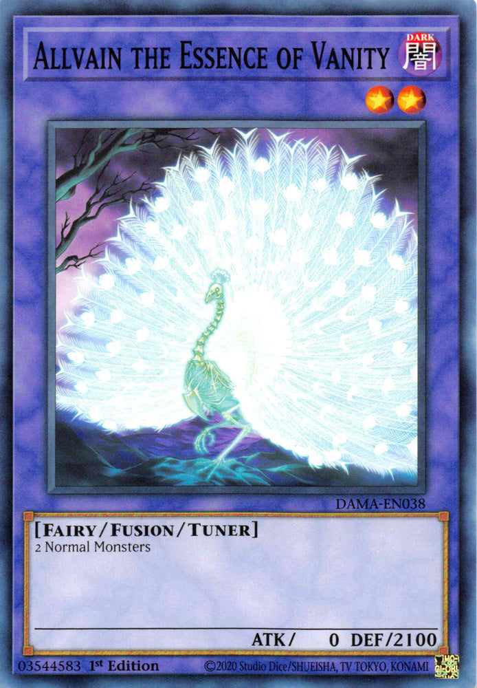 Allvain the Essence of Vanity [DAMA-EN038] Common Yu-Gi-Oh!