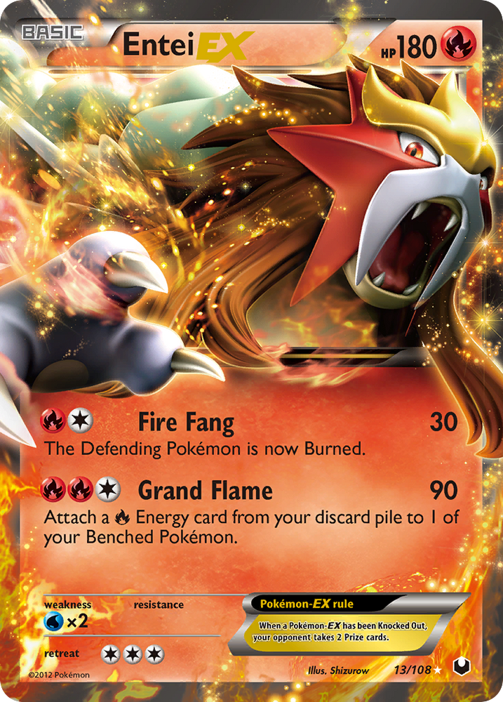 Entei EX (13/108) [Black & White: Dark Explorers] Pokémon