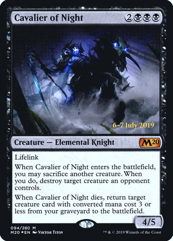Cavalier of Night [Core Set 2020 Prerelease Promos] Magic: The Gathering