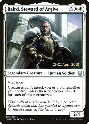 Baird, Steward of Argive [Dominaria Prerelease Promos] Magic: The Gathering