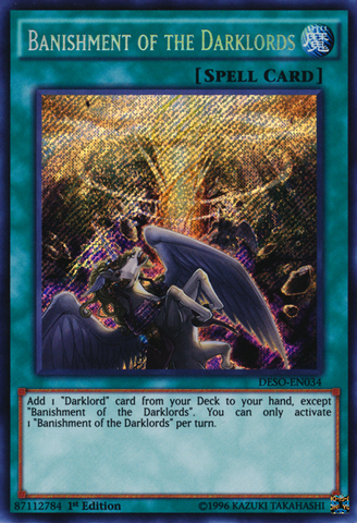 Banishment of the Darklords [DESO-EN034] Secret Rare Yu-Gi-Oh!