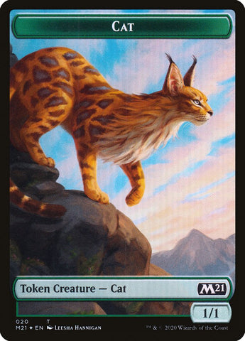 Beast // Cat (020) Double-Sided Token [Core Set 2021 Tokens] Magic: The Gathering