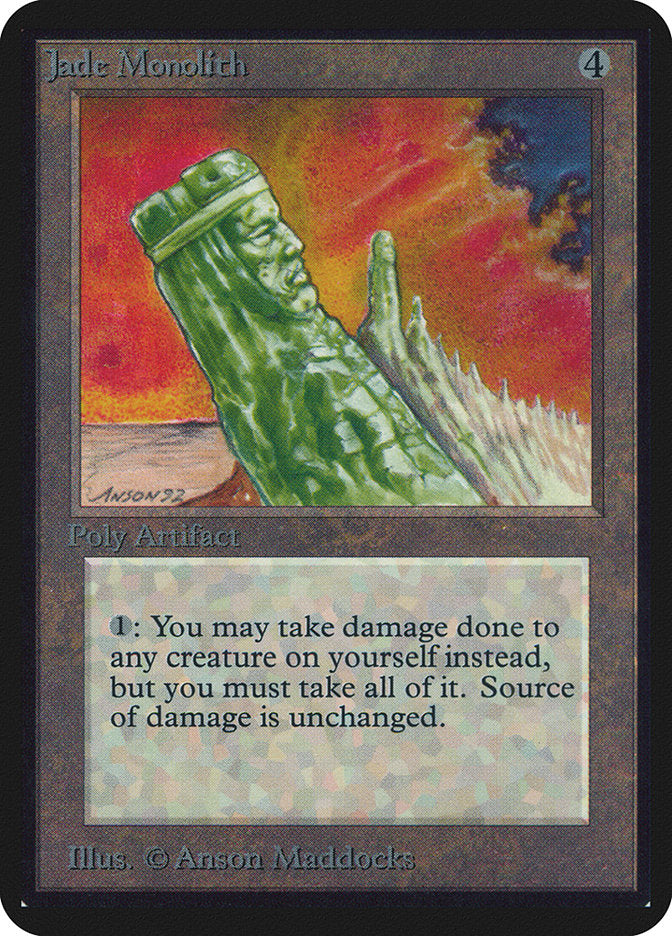 Jade Monolith [Alpha Edition] Magic: The Gathering