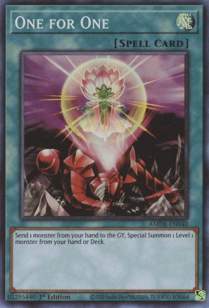 One for One [AMDE-EN040] Super Rare Yu-Gi-Oh!
