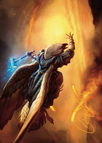 Battlewing Mystic Art Card (Gold-Stamped Signature) [Dominaria United Art Series] Magic: The Gathering