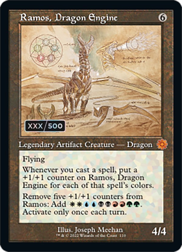 Ramos, Dragon Engine (Retro Schematic) (Serial Numbered) [The Brothers' War Retro Artifacts] Magic: The Gathering