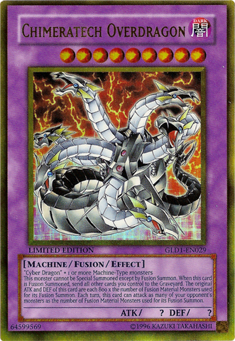 Chimeratech Overdragon [GLD1-EN029] Gold Rare Yu-Gi-Oh!