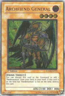 Archfiend General [FOTB-EN019] Ultimate Rare Yu-Gi-Oh!