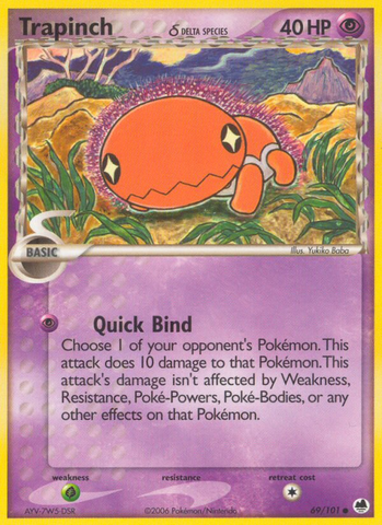 Trapinch (69/101) (Delta Species) [EX: Dragon Frontiers] Pokémon