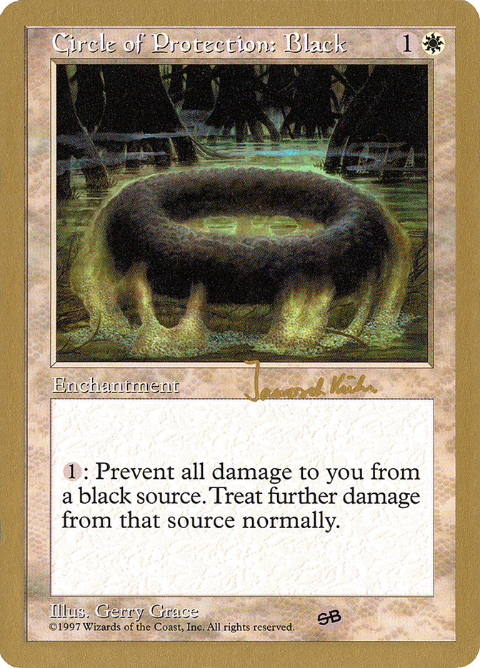 Circle of Protection: Black (Janosch Kuhn) (SB) [World Championship Decks 1997] Magic: The Gathering