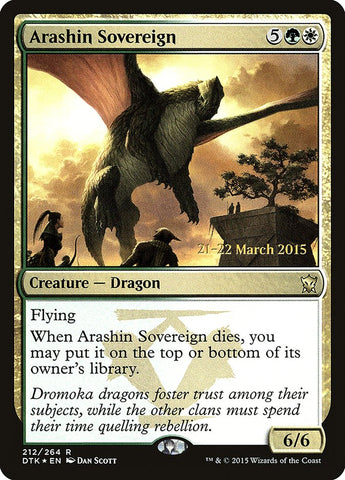 Arashin Sovereign [Dragons of Tarkir Prerelease Promos] Magic: The Gathering
