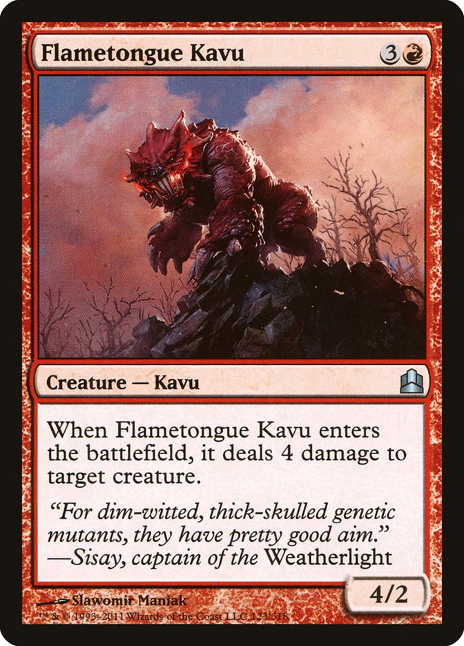 Flametongue Kavu [Commander 2011] Magic: The Gathering