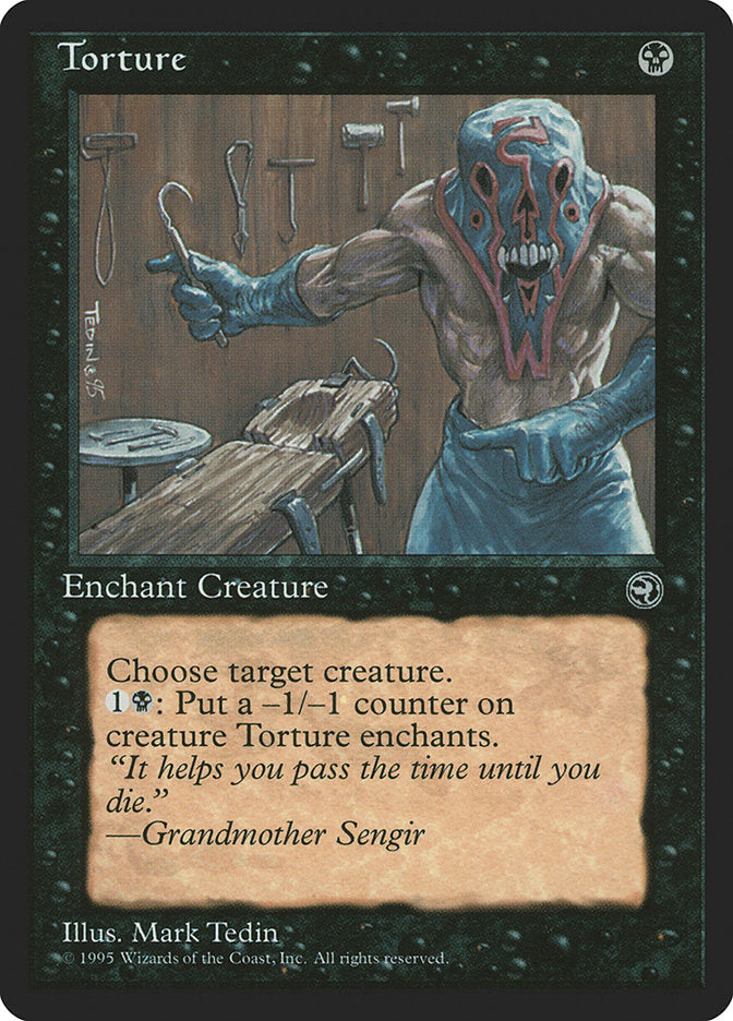 Torture (Grandmother Sengir Flavor Text) [Homelands] Magic: The Gathering