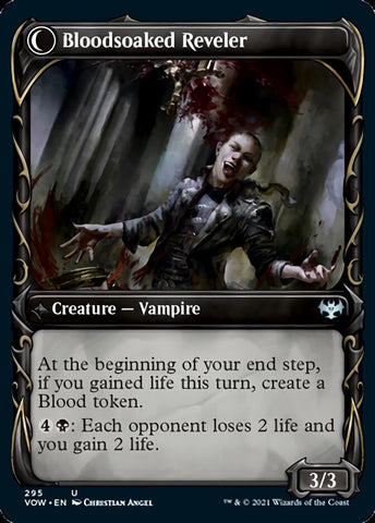 Restless Bloodseeker // Bloodsoaked Reveler (Showcase Fang Frame) [Innistrad: Crimson Vow] Magic: The Gathering