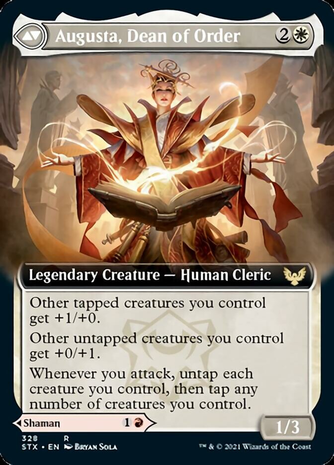 Plargg, Dean of Chaos // Augusta, Dean of Order (Extended Art) [Strixhaven: School of Mages] Magic: The Gathering