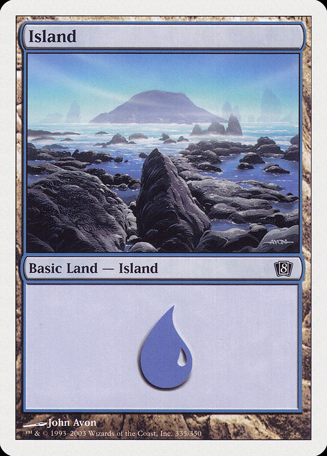 Island (335) [Eighth Edition] Magic: The Gathering