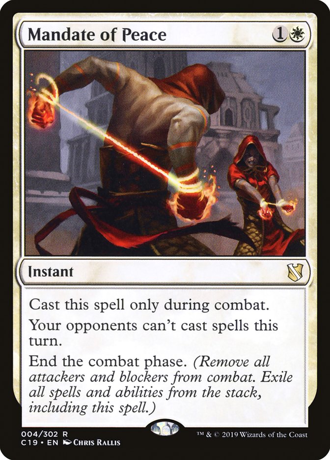Mandate of Peace [Commander 2019] Magic: The Gathering
