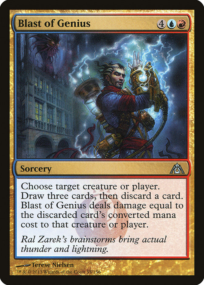 Blast of Genius [Dragon's Maze] Magic: The Gathering