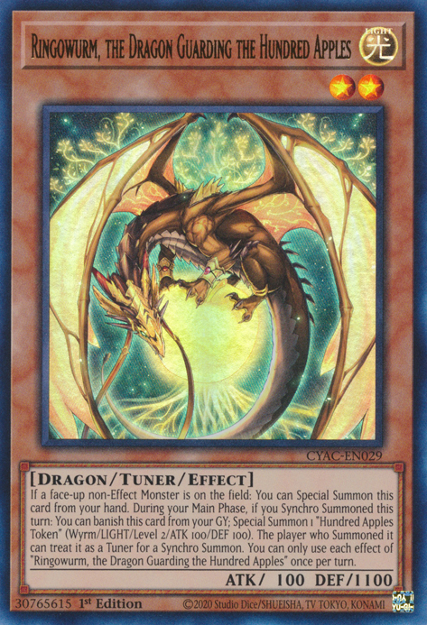 Ringowurm, the Dragon Guarding the Hundred Apples [CYAC-EN029] Ultra Rare Yu-Gi-Oh!